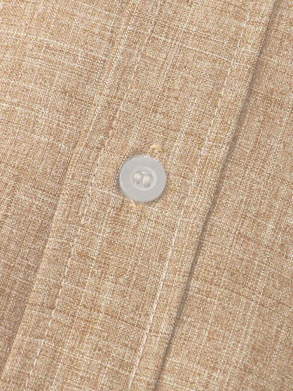 Effortlessly Stylish Men's Short-Sleeved Cotton-Linen Shirt for Spring & Summer