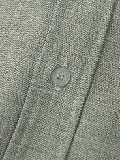 Effortlessly Stylish Men's Short-Sleeved Cotton-Linen Shirt for Spring & Summer