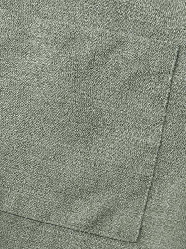 Effortlessly Stylish Men's Short-Sleeved Cotton-Linen Shirt for Spring & Summer