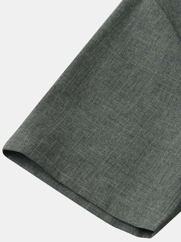 Effortlessly Stylish Men's Short-Sleeved Cotton-Linen Shirt for Spring & Summer