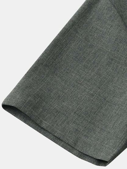 Effortlessly Stylish Men's Short-Sleeved Cotton-Linen Shirt for Spring & Summer