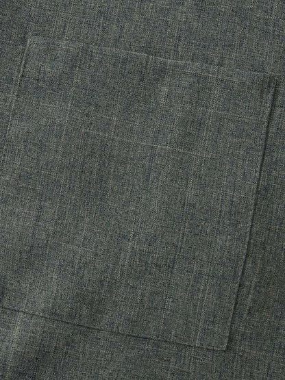 Effortlessly Stylish Men's Short-Sleeved Cotton-Linen Shirt for Spring & Summer