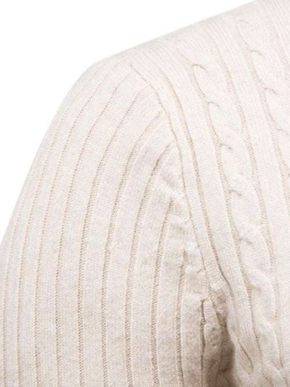 Slim Fit Men's Knitted Turtleneck Sweater – Casual Comfort for Autumn-Winter