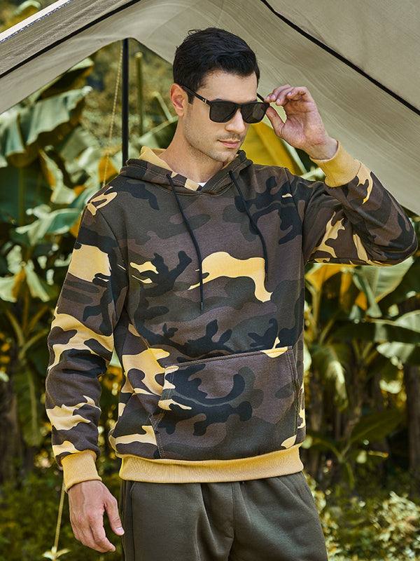 Stylish Men's Camouflage Hooded Sweatshirt - Perfect Blend of Comfort and Trend - MENLL
