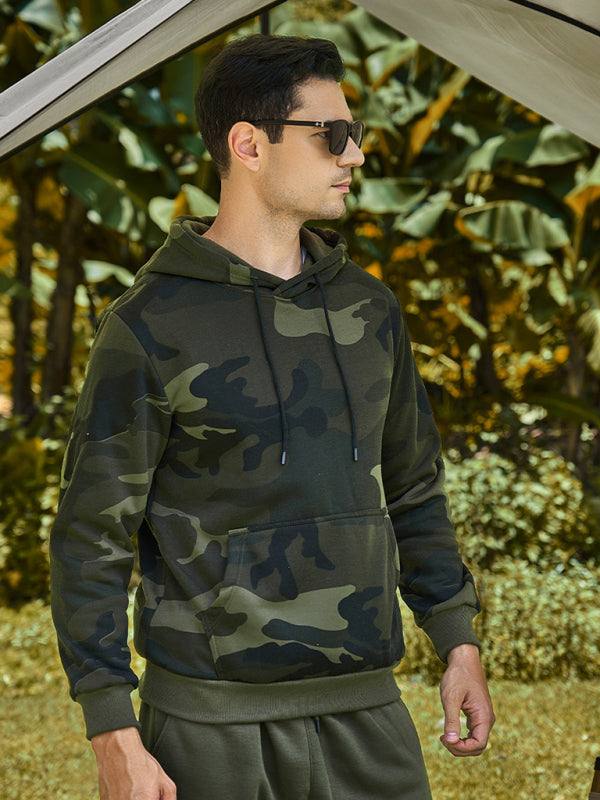 Stylish Men's Camouflage Hooded Sweatshirt - Perfect Blend of Comfort and Trend - MENLL