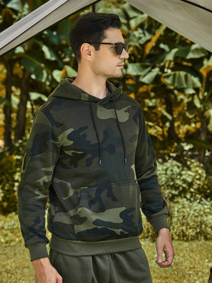 Stylish Men's Camouflage Hooded Sweatshirt - Perfect Blend of Comfort and Trend - MENLL