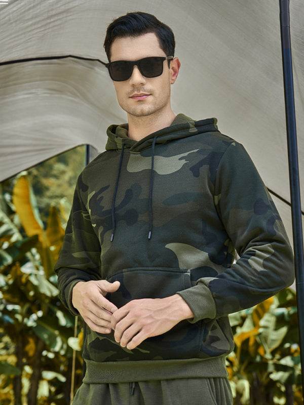 Stylish Men's Camouflage Hooded Sweatshirt - Perfect Blend of Comfort and Trend - MENLL