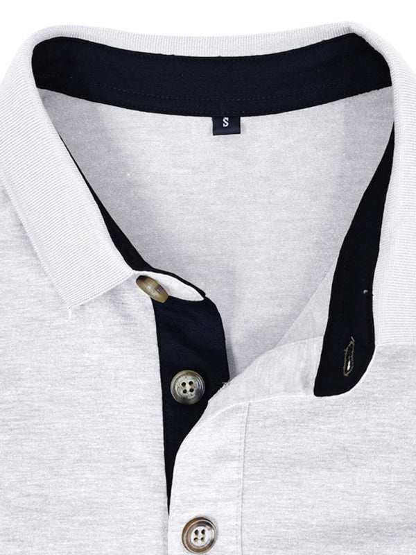 Stylish Men's Long Sleeve Lapel Polo Shirt for All Seasons - MENLL
