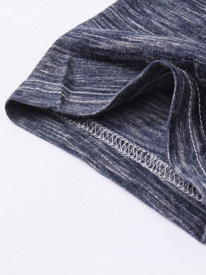 Stylish Slim Fit Henley Collar Men's T-Shirt - Perfect for Spring and Summer Casual Wear - MENLL