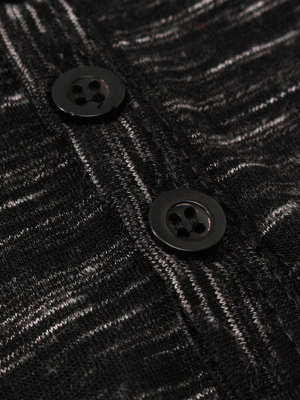 Stylish Slim Fit Henley Collar Men's T-Shirt - Perfect for Spring and Summer Casual Wear - MENLL