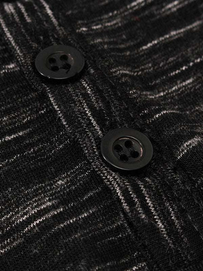 Stylish Slim Fit Henley Collar Men's T-Shirt - Perfect for Spring and Summer Casual Wear - MENLL