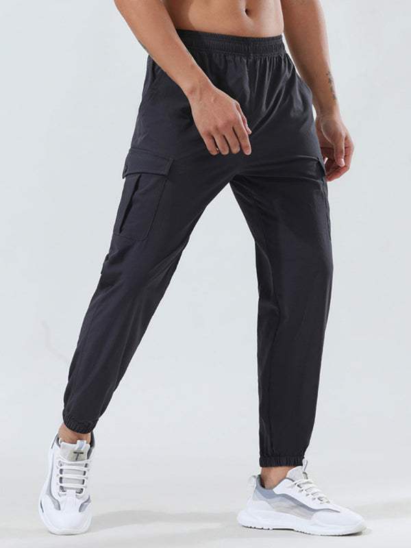 Men's Versatile Quick-Dry Elastic Fitness Cargo Pants with Pockets - Perfect for Every Adventure! - MENLL