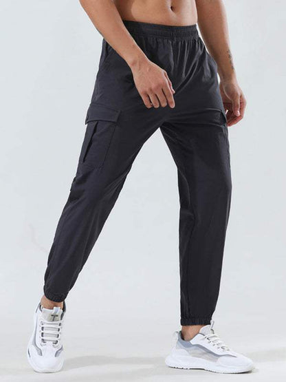 Men's Versatile Quick-Dry Elastic Fitness Cargo Pants with Pockets - Perfect for Every Adventure! - MENLL