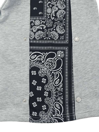 Trendy Men's Hip-Hop Casual Wide-Leg Trousers with Multi-Line Design and Button Detail - MENLL
