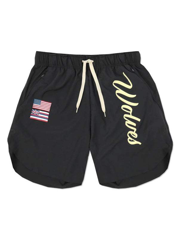 Breathable black running sweat pants with elastic waistband and side patches, ideal for fitness and leisure.