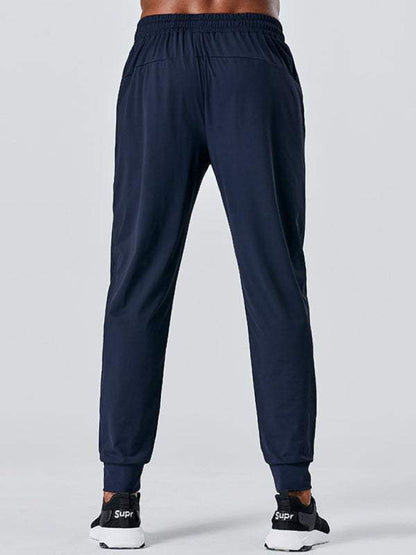 Men's Versatile Quick-Dry Elastic Sports Zipper Trousers for Ultimate Comfort and Performance - MENLL