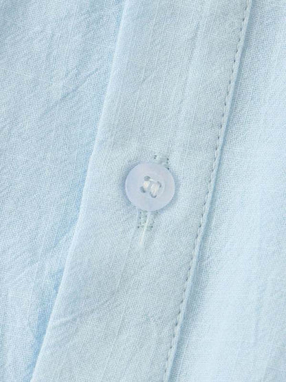Stylish Men's Cotton-Linen Stand Collar Short Sleeve Beach Shirt for Effortless Summer Vibes - MENLL