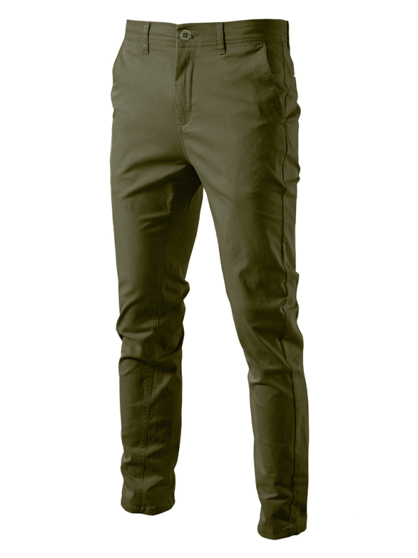 Classic All-Season Men's Versatile Solid Color Casual Trousers - MENLL