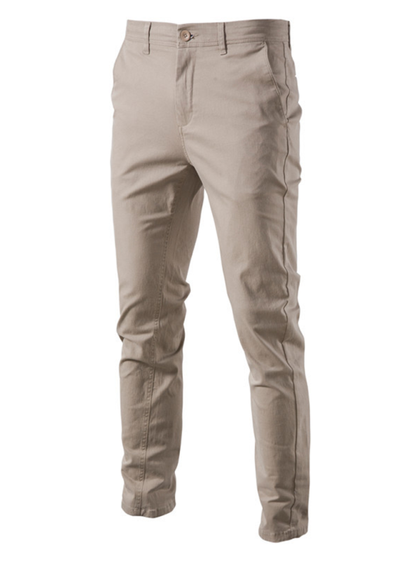 Classic All-Season Men's Versatile Solid Color Casual Trousers - MENLL