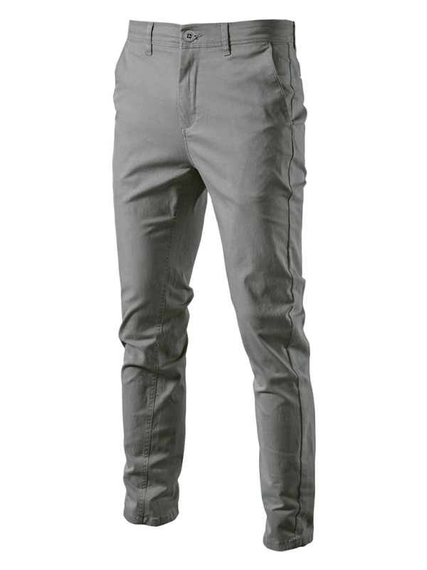 Classic All-Season Men's Versatile Solid Color Casual Trousers - MENLL