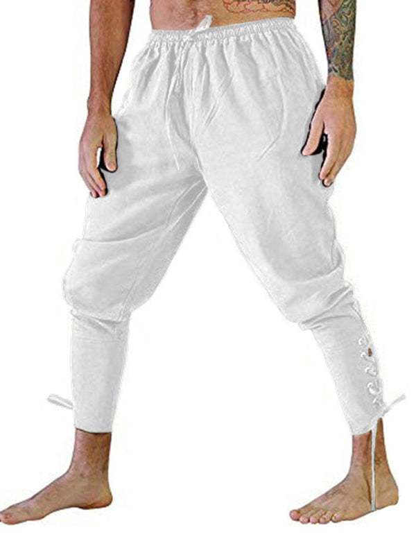 Stylish Men's Cuffed Ankle Trousers for Effortless Casual Elegance - MENLL