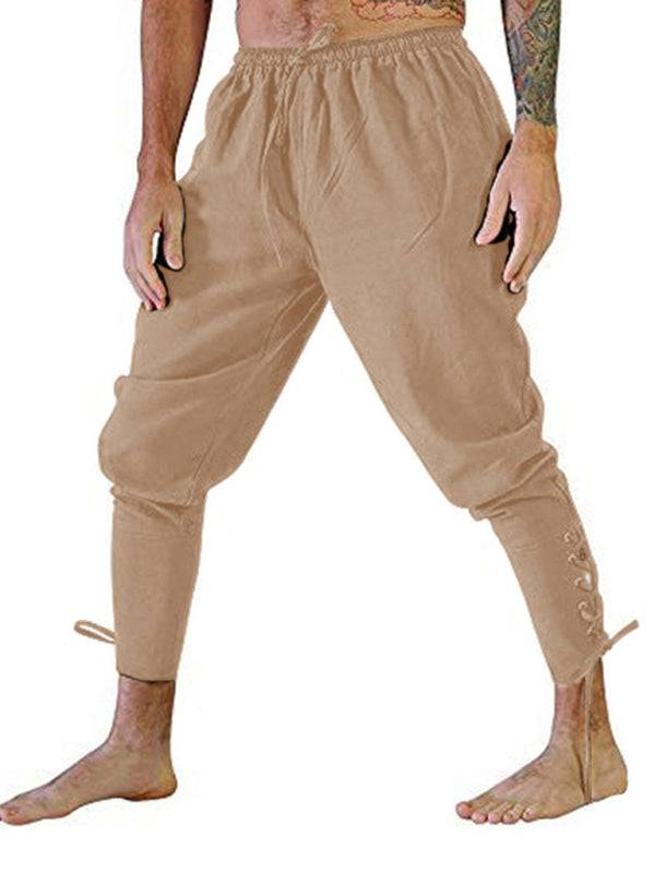 Stylish Men's Cuffed Ankle Trousers for Effortless Casual Elegance - MENLL