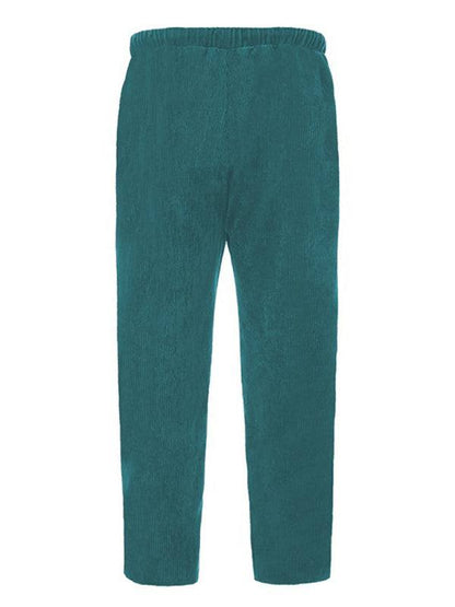 Stylish Men's Cropped Corduroy Pants - Effortless Comfort & Versatile Casual Chic - MENLL