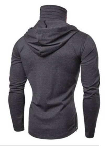 Versatile Men's Hooded Cycling Sweatshirt with Elastic Mask - Perfect for Fitness and Leisure - MENLL