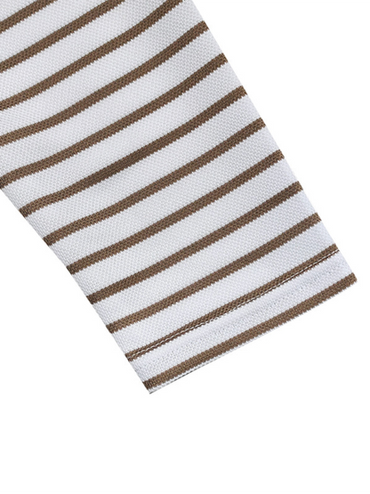 Cozy Autumn Striped Long Sleeve Henley Tee for Effortless Style and Comfort