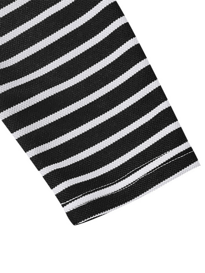 Cozy Autumn Striped Long Sleeve Henley Tee for Effortless Style and Comfort
