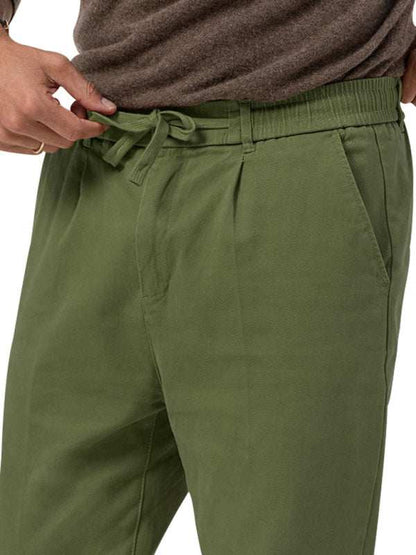 Stylish Men's Solid Color Straight-Leg Business Casual Trousers for Effortless Elegance - MENLL
