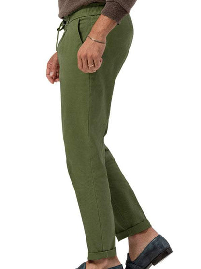 Stylish Men's Solid Color Straight-Leg Business Casual Trousers for Effortless Elegance - MENLL