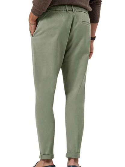 Stylish Men's Solid Color Straight-Leg Business Casual Trousers for Effortless Elegance - MENLL