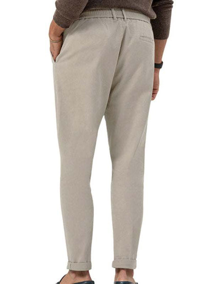 Stylish Men's Solid Color Straight-Leg Business Casual Trousers for Effortless Elegance - MENLL