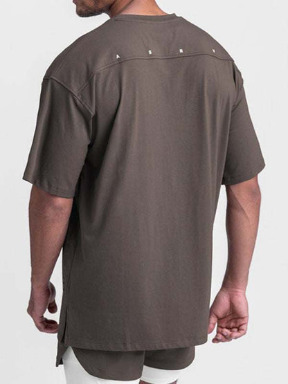 Ultimate Comfort Men's Quick-Dry Knitted Sports T-Shirt - Short Sleeve Round Neck for All-Day Leisure and Activity - MENLL