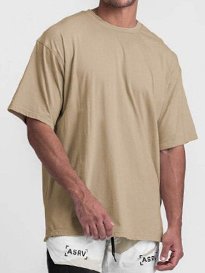 Ultimate Comfort Men's Quick-Dry Knitted Sports T-Shirt - Short Sleeve Round Neck for All-Day Leisure and Activity - MENLL
