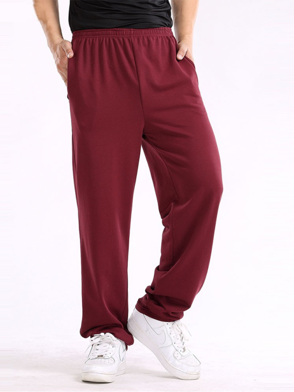 Effortlessly Stylish: Men's Lightweight Casual Loose-Fit Trousers in Solid Colors - MENLL