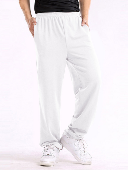 Effortlessly Stylish: Men's Lightweight Casual Loose-Fit Trousers in Solid Colors - MENLL