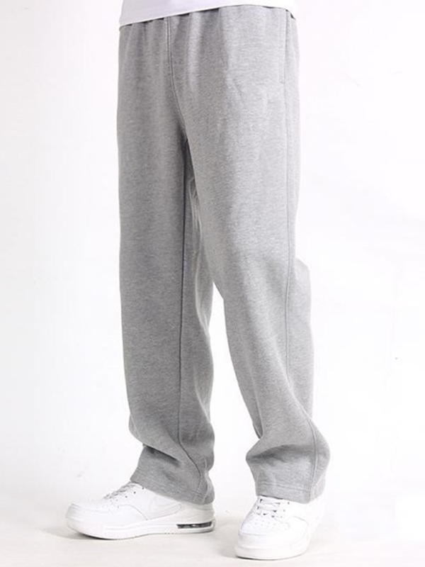 Effortlessly Stylish: Men's Lightweight Casual Loose-Fit Trousers in Solid Colors - MENLL