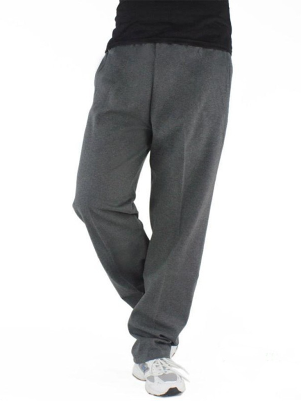 Effortlessly Stylish: Men's Lightweight Casual Loose-Fit Trousers in Solid Colors - MENLL