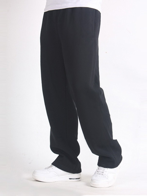 Effortlessly Stylish: Men's Lightweight Casual Loose-Fit Trousers in Solid Colors - MENLL