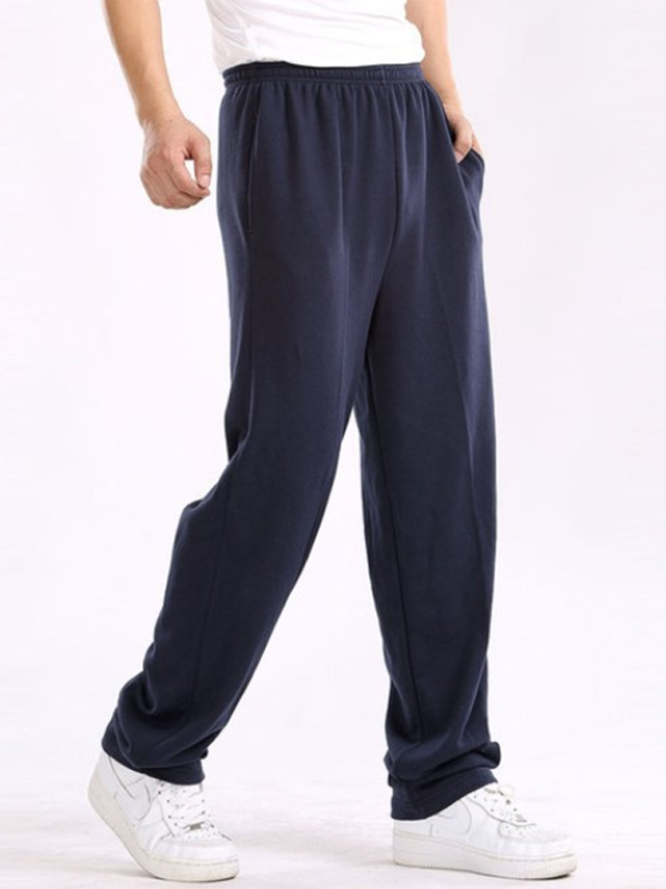 Effortlessly Stylish: Men's Lightweight Casual Loose-Fit Trousers in Solid Colors - MENLL