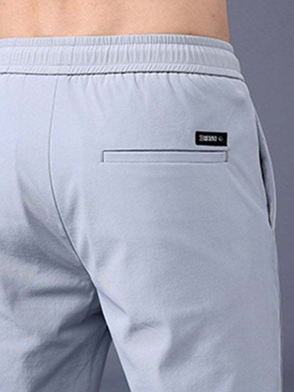 Effortless Style: Boys' Non-Iron Straight Loose Cargo Pants with Elastic Comfort - MENLL