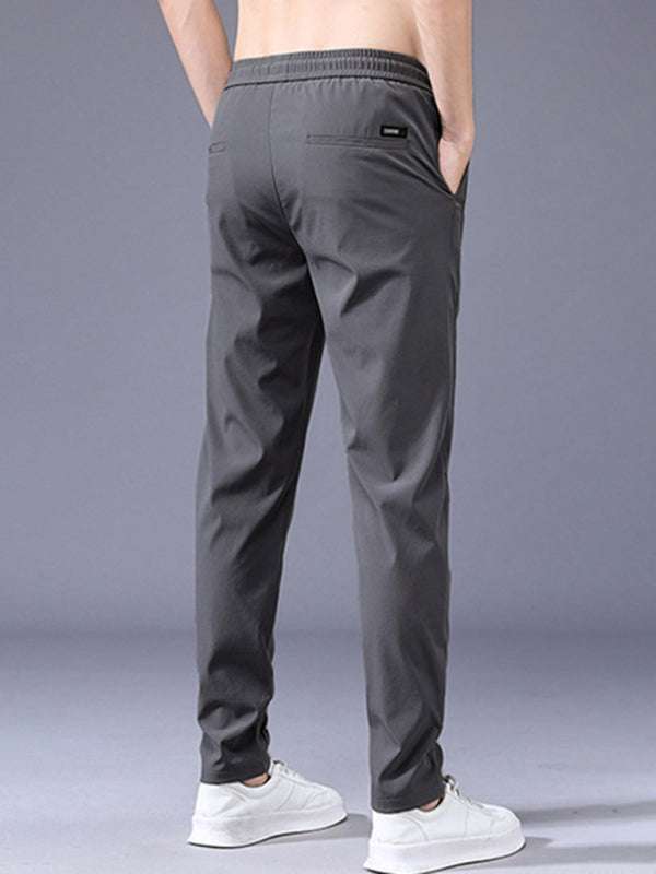 Effortless Style: Boys' Non-Iron Straight Loose Cargo Pants with Elastic Comfort - MENLL