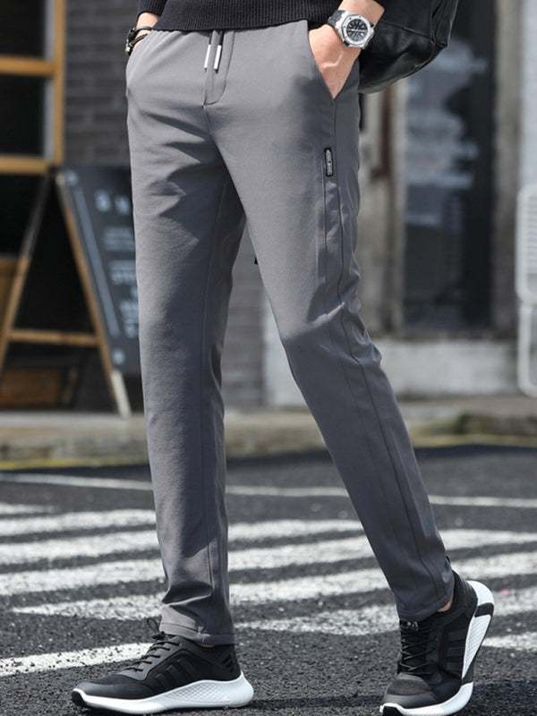 Effortless Style: Boys' Non-Iron Straight Loose Cargo Pants with Elastic Comfort - MENLL