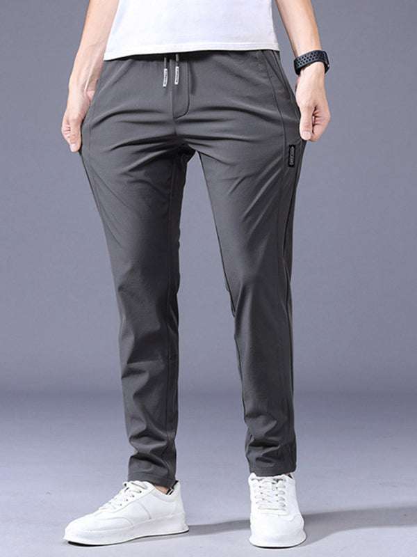 Effortless Style: Boys' Non-Iron Straight Loose Cargo Pants with Elastic Comfort - MENLL
