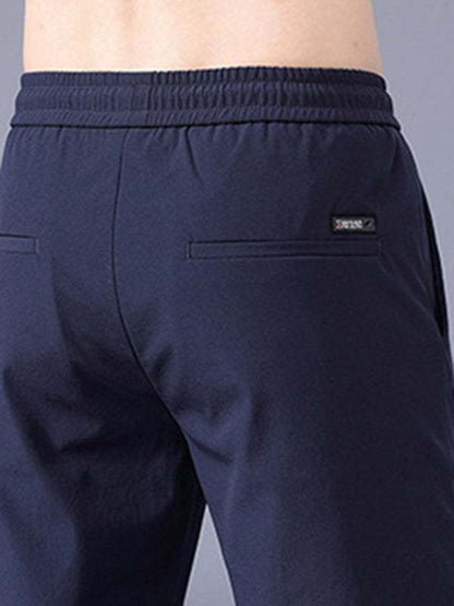 Effortless Style: Boys' Non-Iron Straight Loose Cargo Pants with Elastic Comfort - MENLL