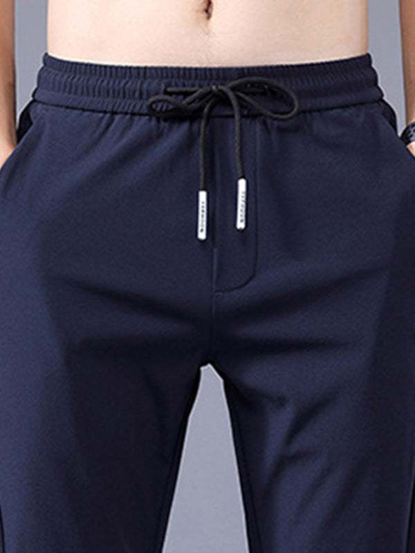 Effortless Style: Boys' Non-Iron Straight Loose Cargo Pants with Elastic Comfort - MENLL