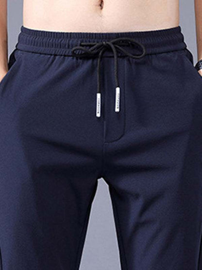 Effortless Style: Boys' Non-Iron Straight Loose Cargo Pants with Elastic Comfort - MENLL