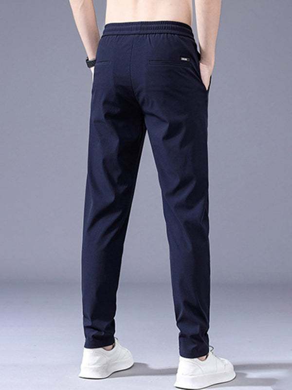 Effortless Style: Boys' Non-Iron Straight Loose Cargo Pants with Elastic Comfort - MENLL